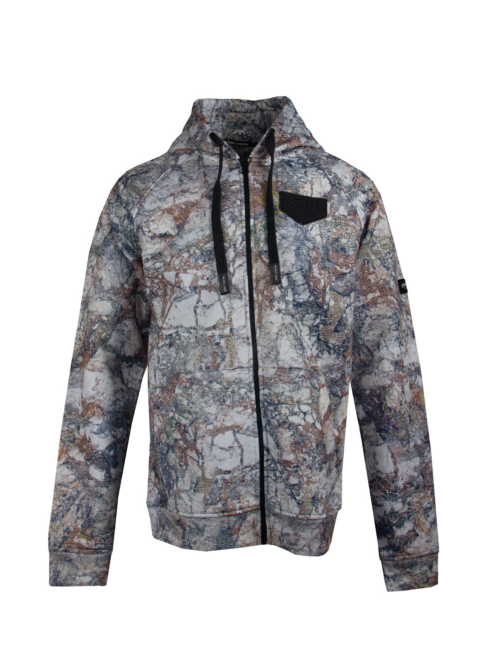 Jedi Zippered Hooded Sweatshirt - Lime Camo