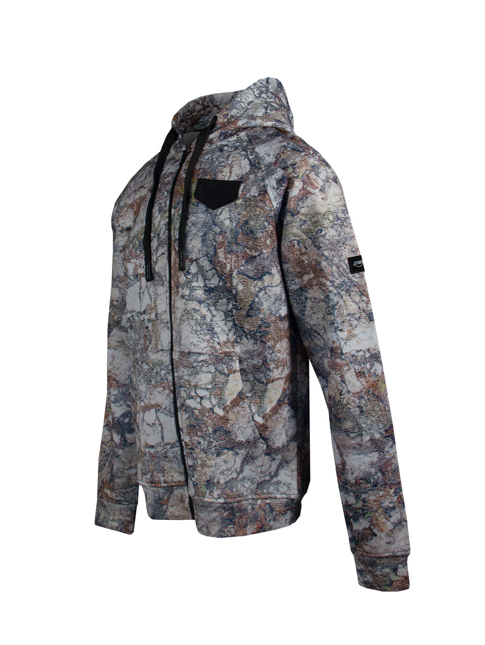 Jedi Zippered Hooded Sweatshirt - Lime Camo