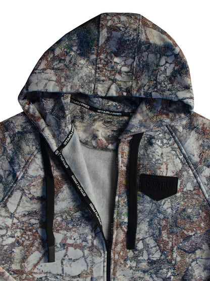 Jedi Zippered Hooded Sweatshirt - Lime Camo
