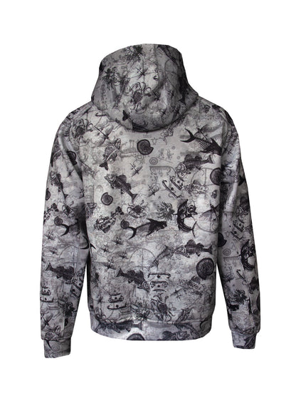 Jedi Fermuarlı Kapüşonlu Sweatshirt - Paleo Grey
