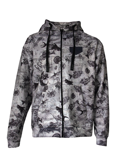 Jedi Fermuarlı Kapüşonlu Sweatshirt - Paleo Grey