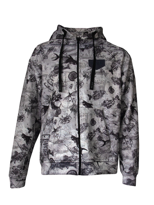Jedi Fermuarlı Kapüşonlu Sweatshirt - Paleo Grey