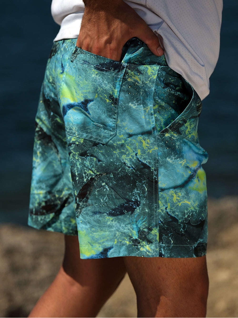 Latitude Swim Shorts - Shark Lime