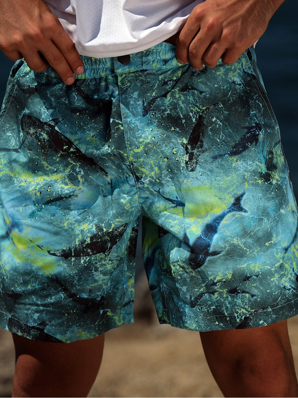 Latitude Swim Shorts - Shark Lime