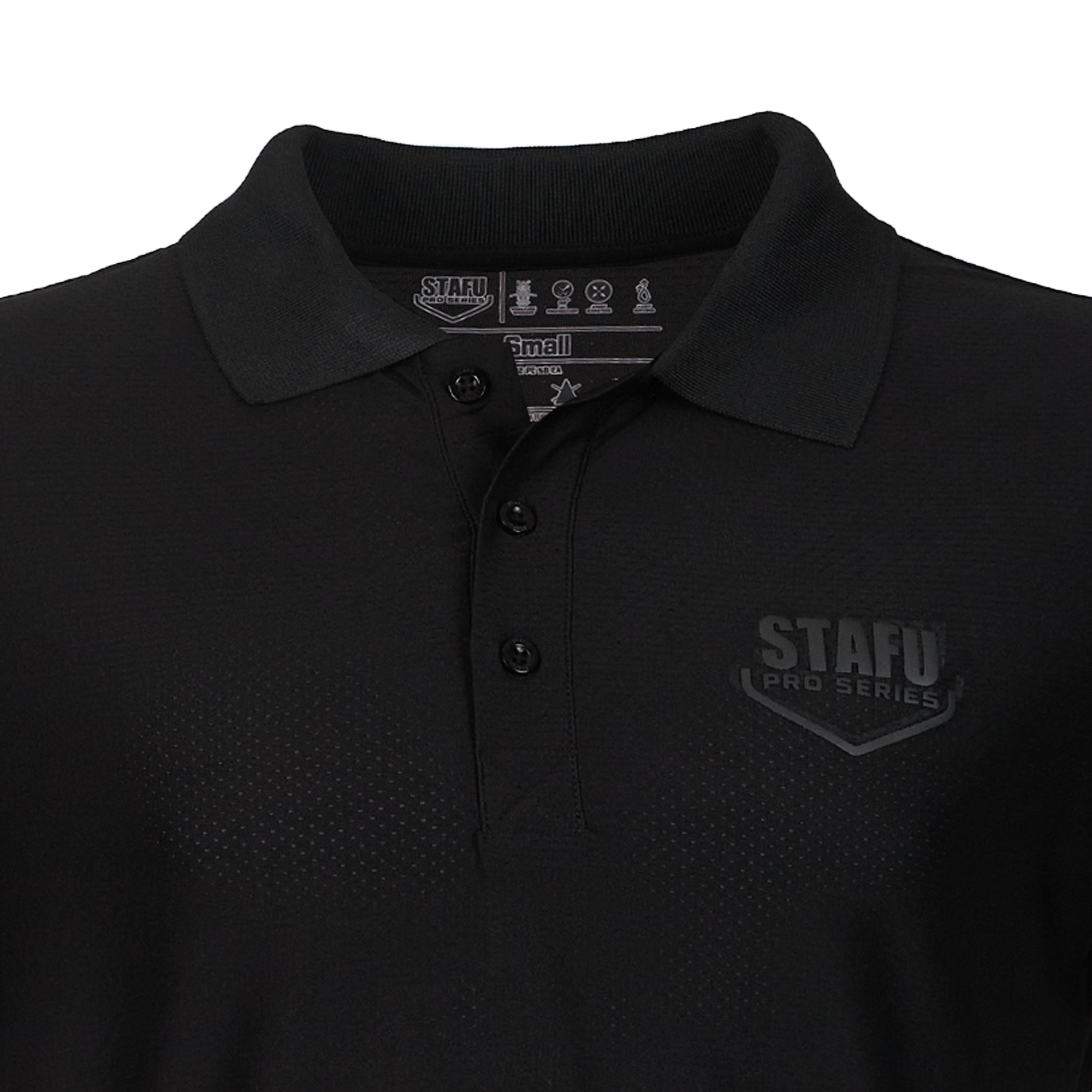 League  Short Sleeve Polo Neck Shirt - Black