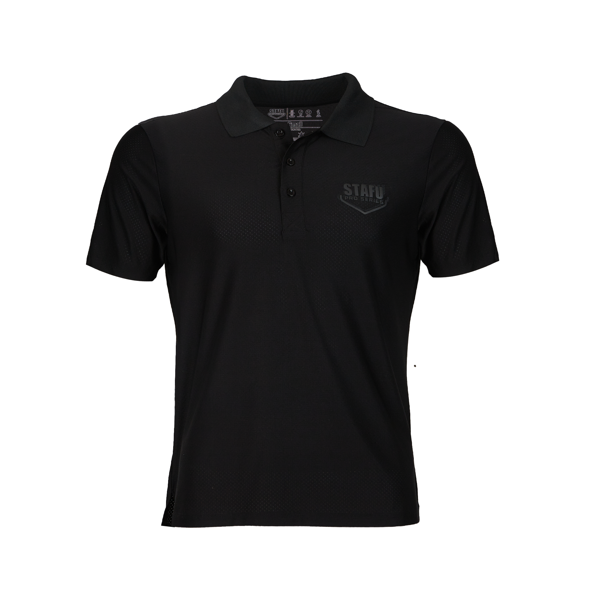 League  Short Sleeve Polo Neck Shirt - Black