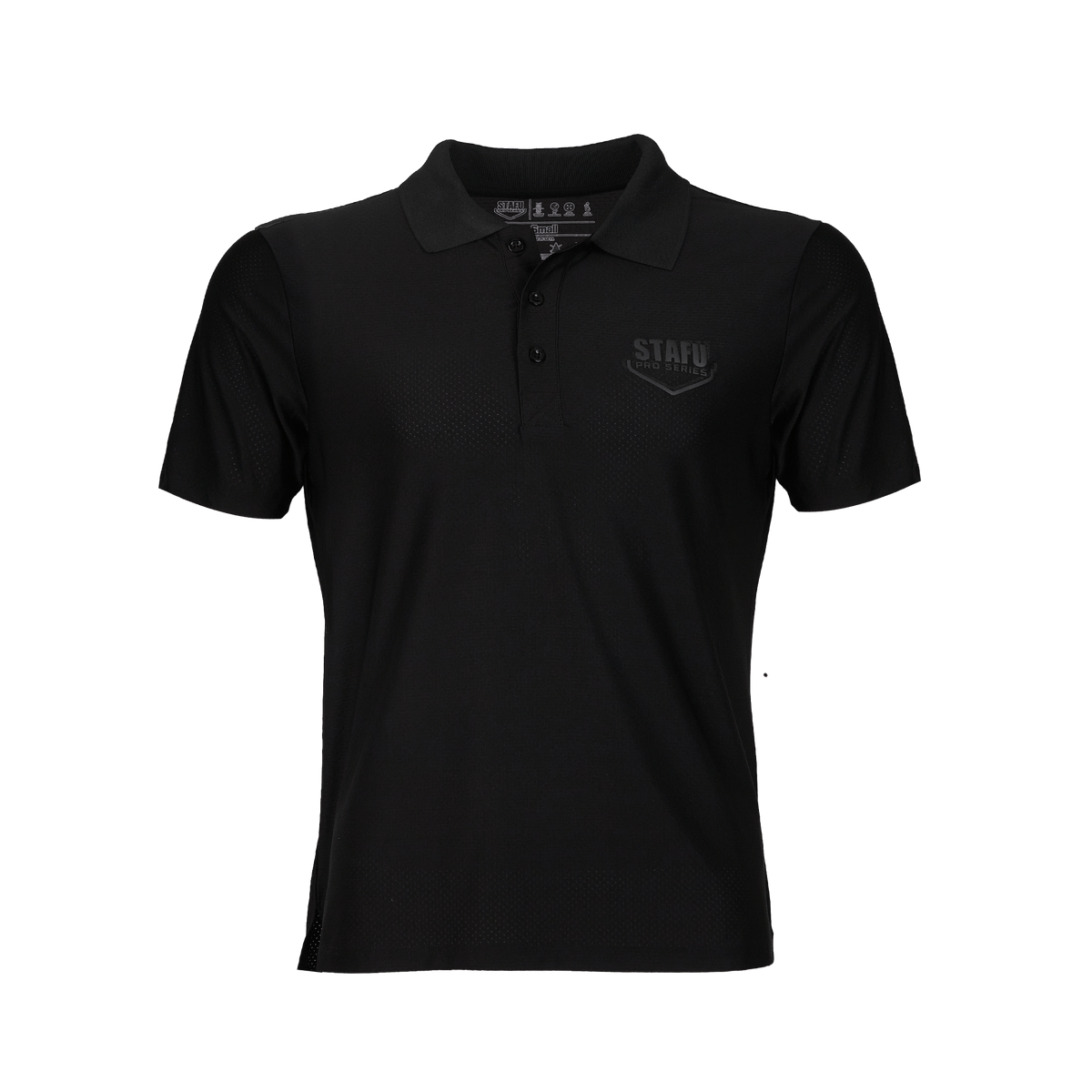 League  Short Sleeve Polo Neck Shirt - Black