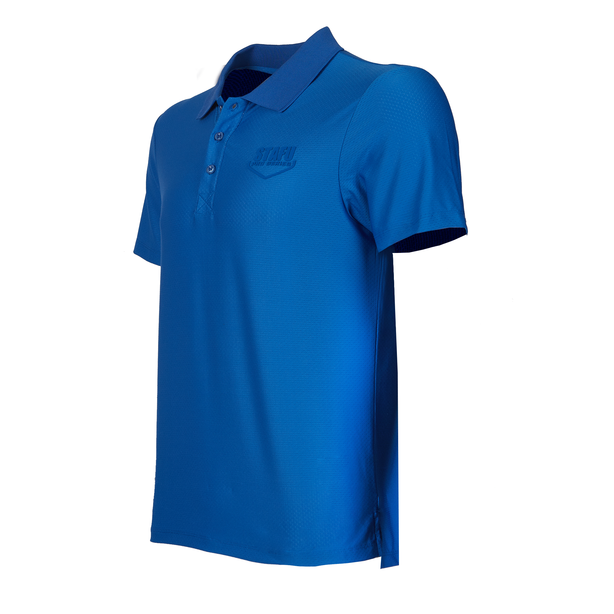 League Air Men's Short Sleeve Fisherman Sailor Blue UV Protected Polo Shirt