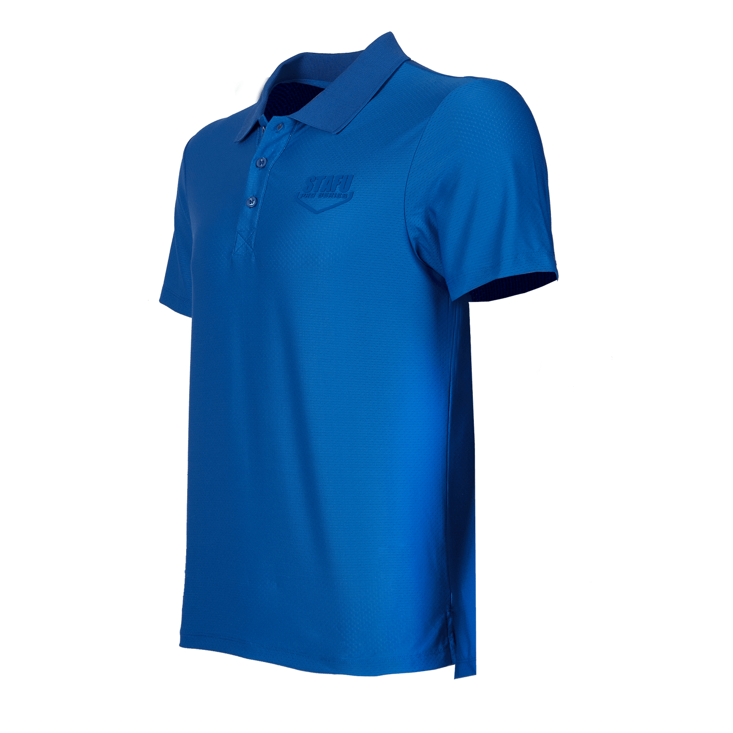 League Air Men's Short Sleeve Fisherman Sailor Blue UV Protected Polo Shirt