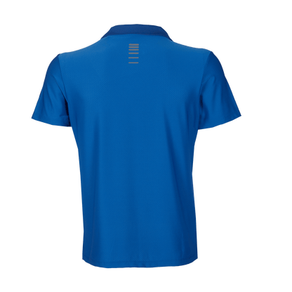 League Air Men's Short Sleeve Fisherman Sailor Blue UV Protected Polo Shirt