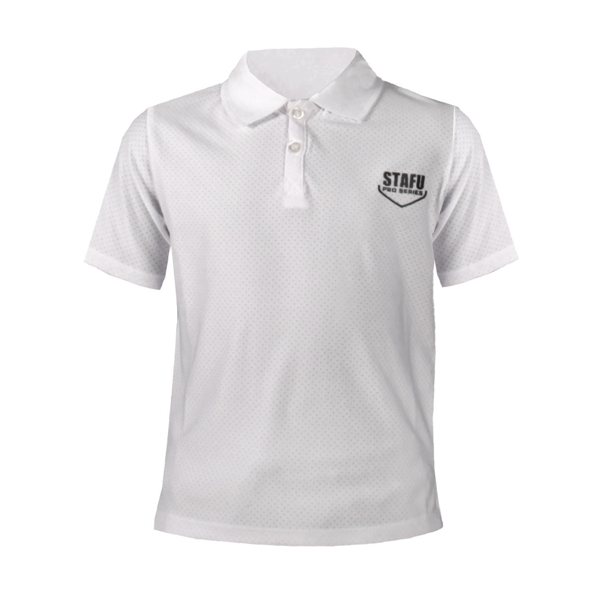 League Air Junior Perforated Short Sleeve Fisherman Sailor White UV Protected Polo Shirt