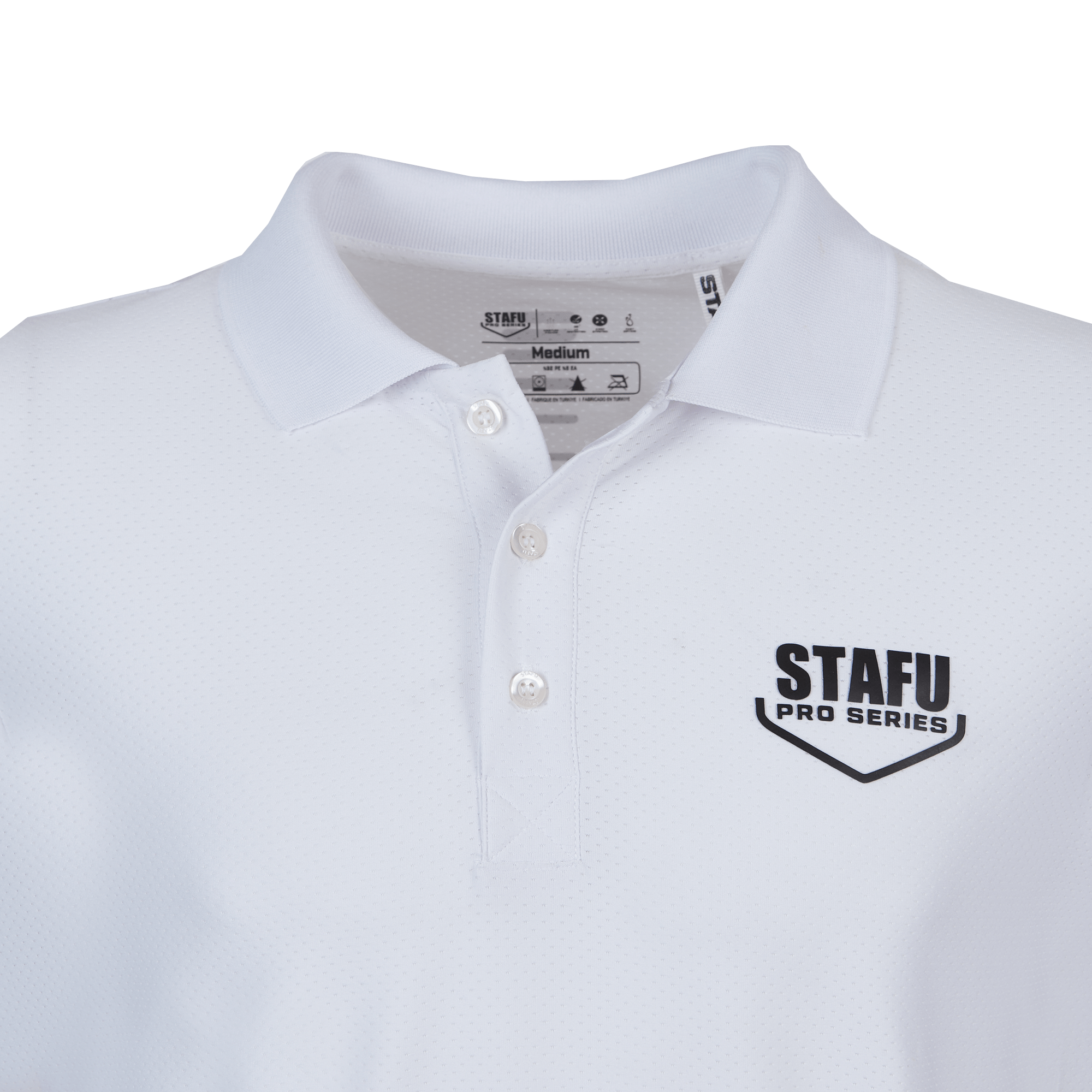 League Short Sleeve Polo Neck Shirt - White