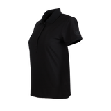 League Women Short Sleeve Polo Neck Shirt - Black