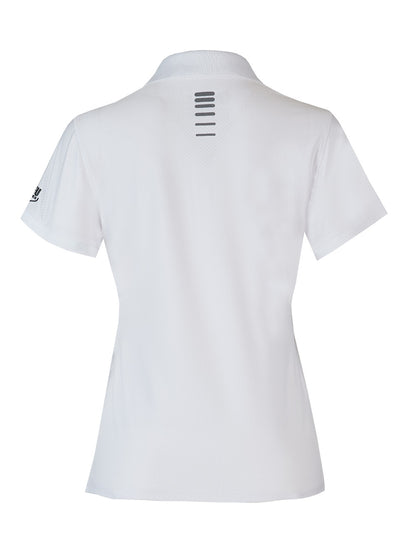 League Women's UV Protection Performance Polo Neck T-shirt - White 