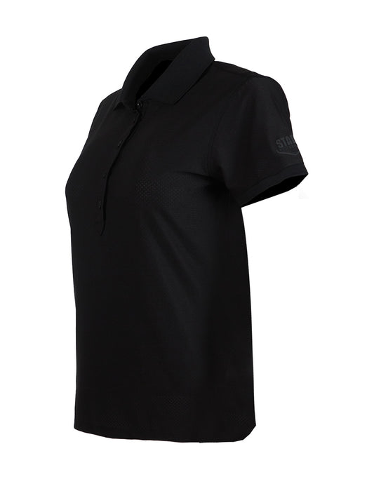 League Women's UV Protection Performance Polo Neck T-shirt - Black