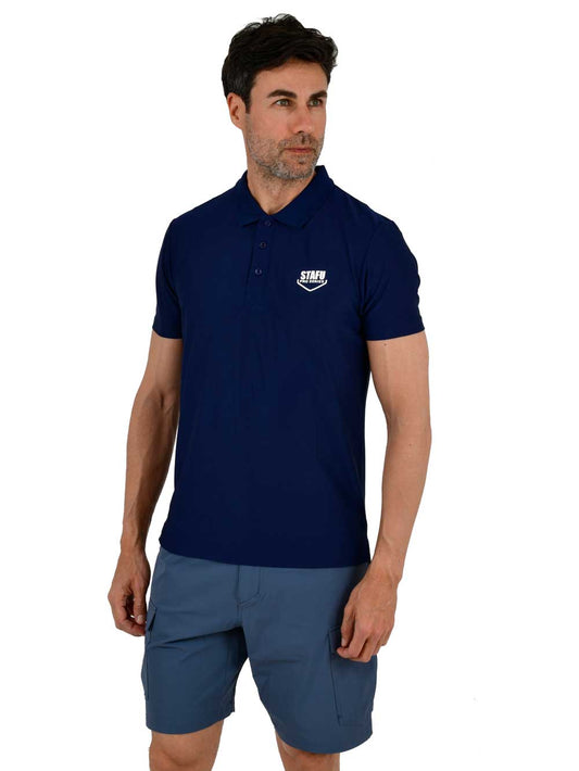 League UV Korumalı Performans Polo Yaka T-shirt - Lacivert