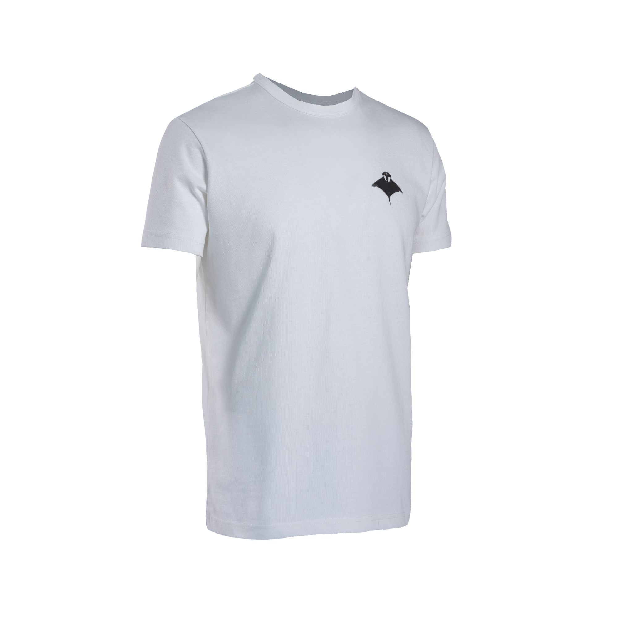 Graphite Short Sleeve Crew Neck T-Shirt Manta Patterned