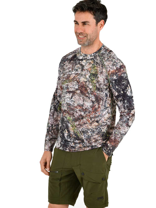Orlok Round Neck UV Protection T-Shirt - Altai Camo