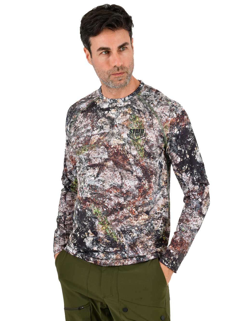 Orlok Yuvarlak Yaka UV Korumali T-Shirt -  Altai Camo