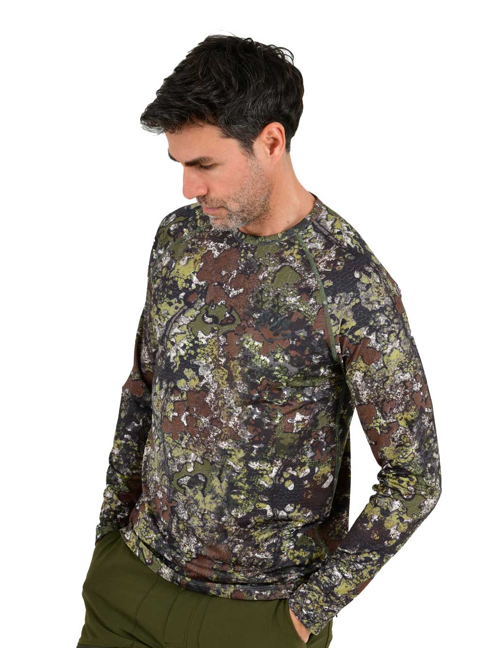 Orlok Round Neck UV Protection T-Shirt - Bushman Camo