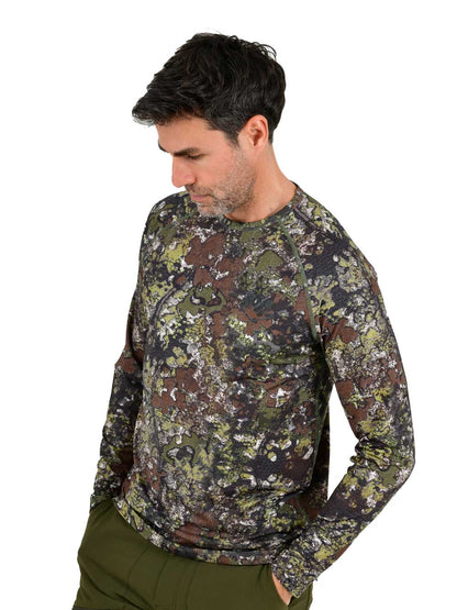 Orlok Round Neck UV Protection T-Shirt - Bushman Camo