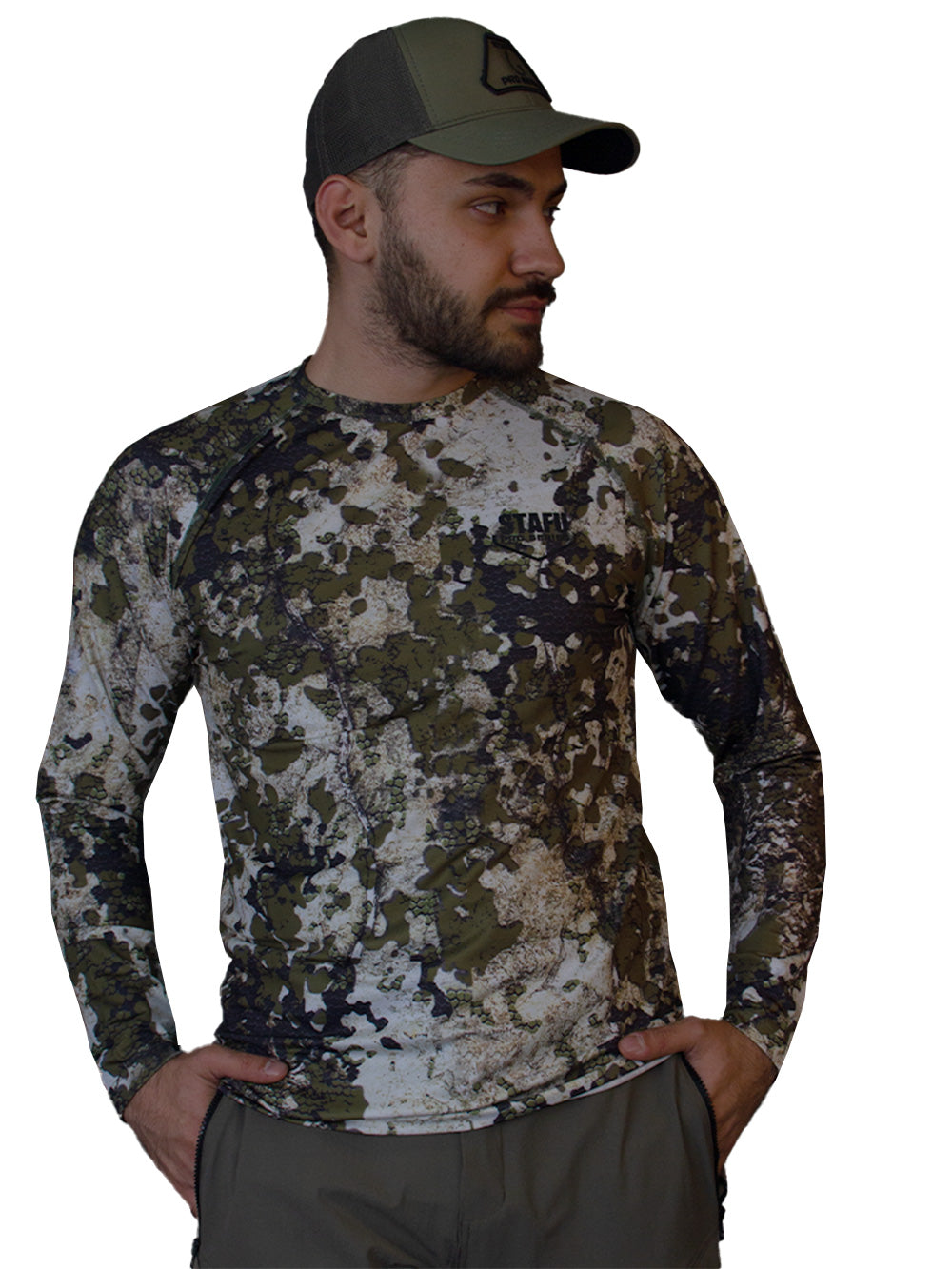 Orlok Round Neck UV Protection T-Shirt - Birch Camo