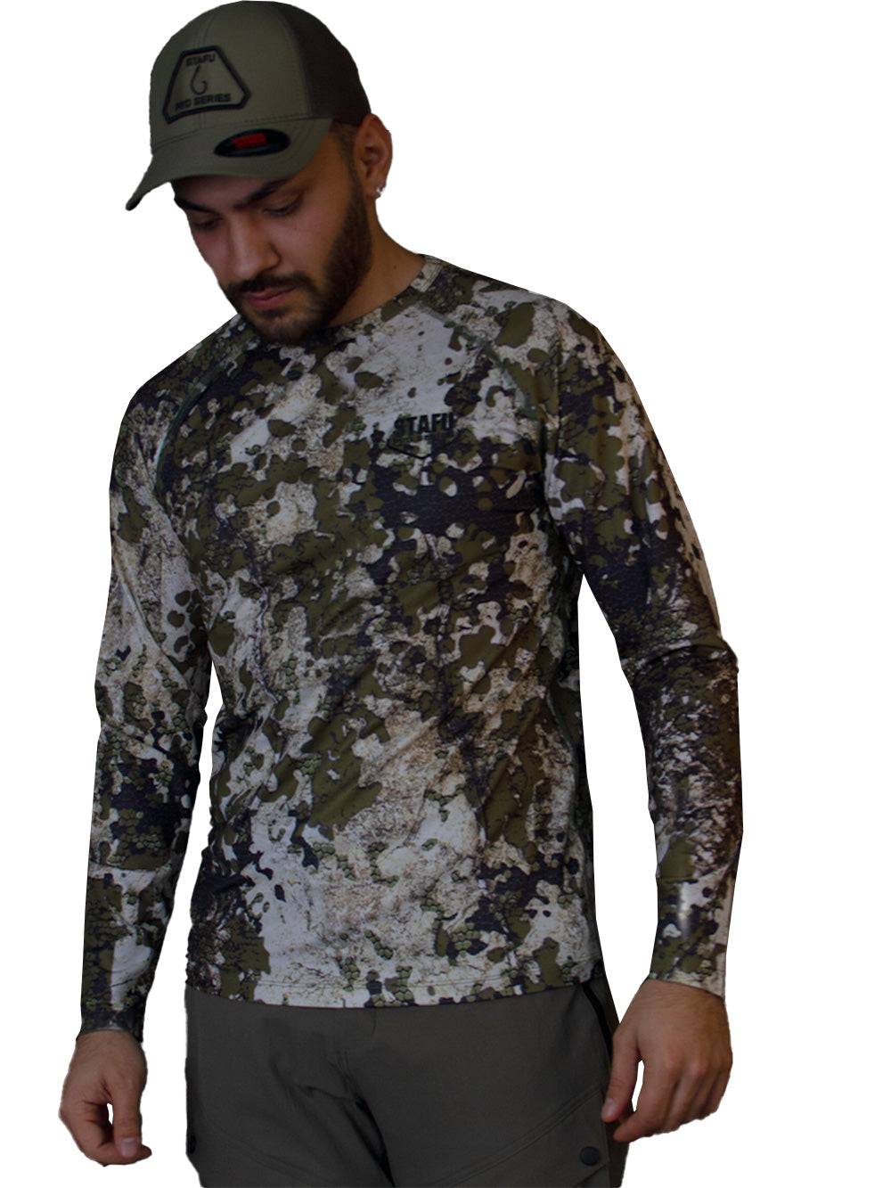 Orlok Round Neck UV Protection T-Shirt - Birch Camo