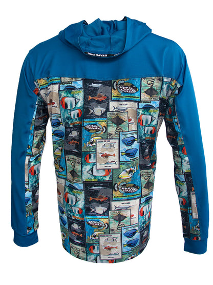 Outrigger Kapüşonlu UV Korumalı Performans T-Shirt - Stamp