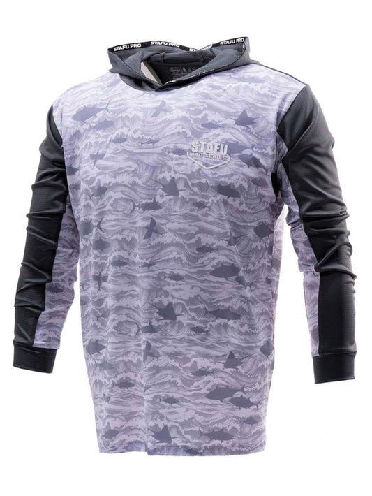 Outrigger Kapüşonlu UV Korumalı Performans T-Shirt - Signature Beyaz