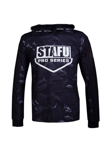 Outrigger Kapüşonlu UV Korumalı Performans T-Shirt - Frenzy Siyah