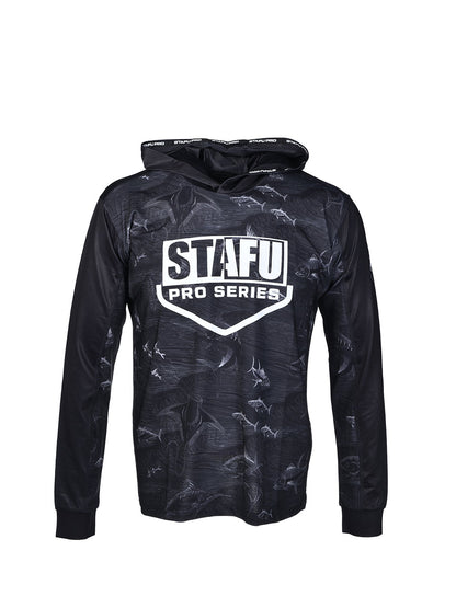 Outrigger Hooded UV Protection Performance T-Shirt - Frenzy Black