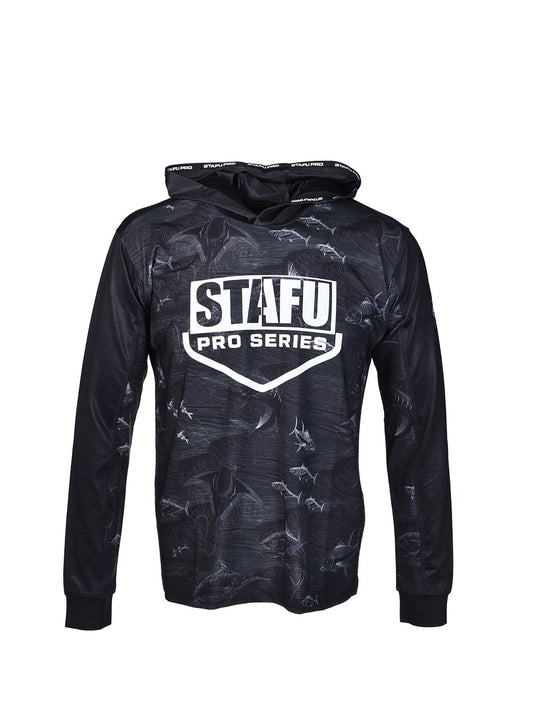 Outrigger Hooded UV Protection Performance T-Shirt - Frenzy Black