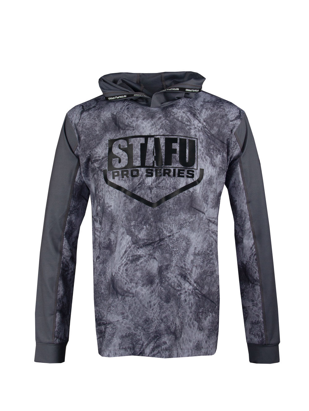 Outrigger Kapüşonlu UV Korumalı Performans T-Shirt -  Marlin Mania Grey