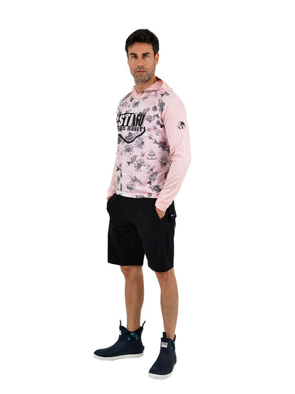 Outrigger Kapüşonlu UV Korumalı Performans T-Shirt - Paleo Salmon
