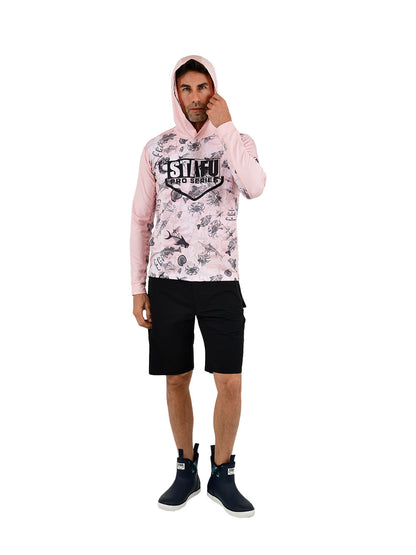 Outrigger Kapüşonlu UV Korumalı Performans T-Shirt - Paleo Salmon