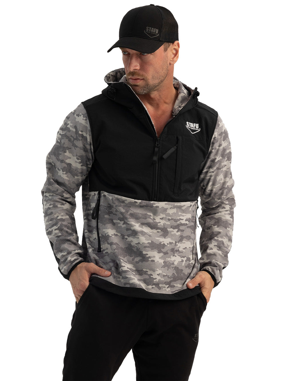 Peak SoftShell Anorak - Camo Gray 