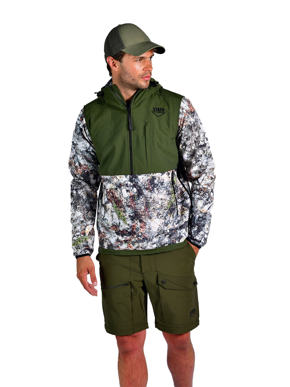 Peak SoftShell Anorak - Siberian Camo Gray 