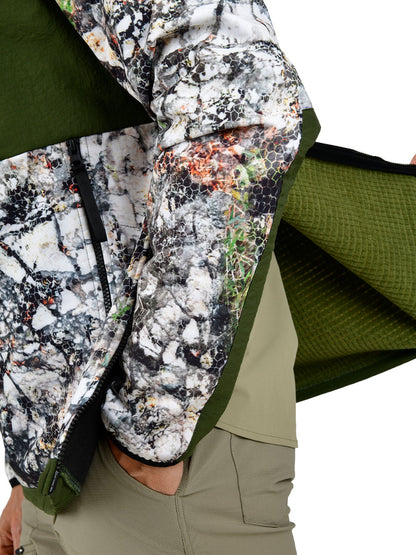 Peak SoftShell Anorak - Birch Camo Gray 