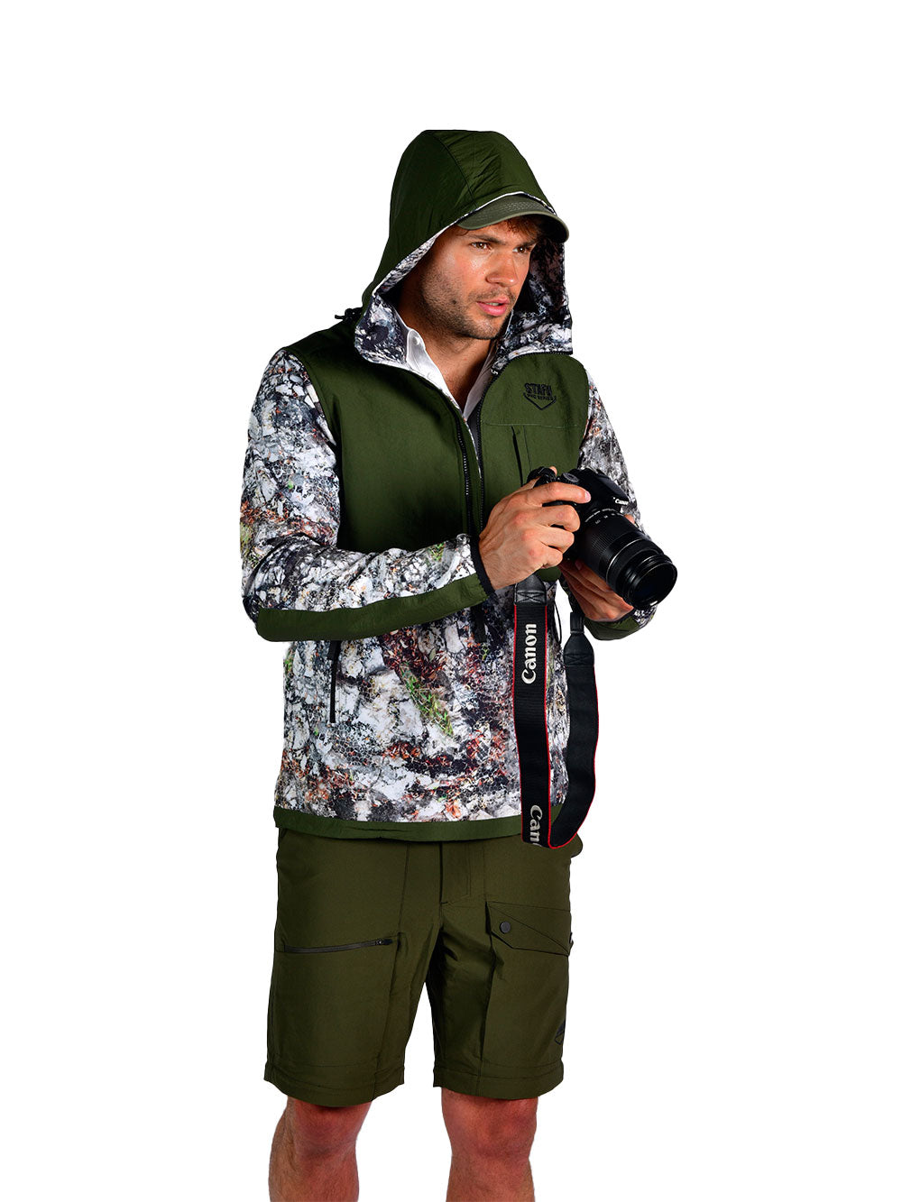 Peak SoftShell Anorak - Siberian Camo Gray 