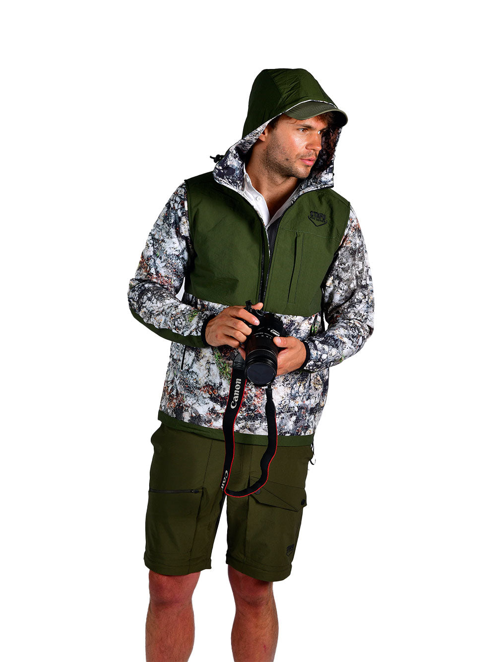 Peak SoftShell Anorak - Siberian Camo Gray 