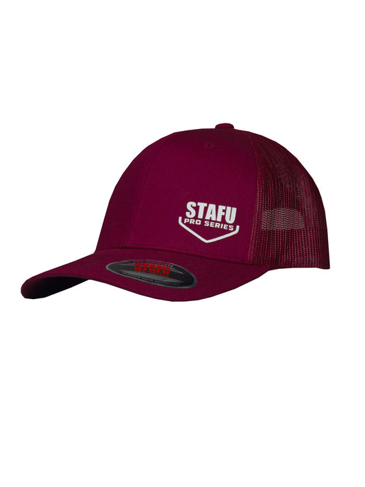 Retro Trucker Şapka - Bordo