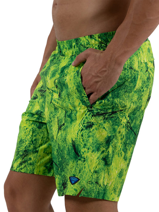Salty Dog V2 Quick Dry Swim Shorts - Marlin Mania Green
