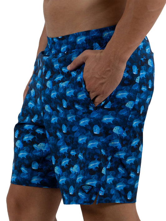 Salty Dog V2 Quick Dry Swim Shorts - Blue GT Black