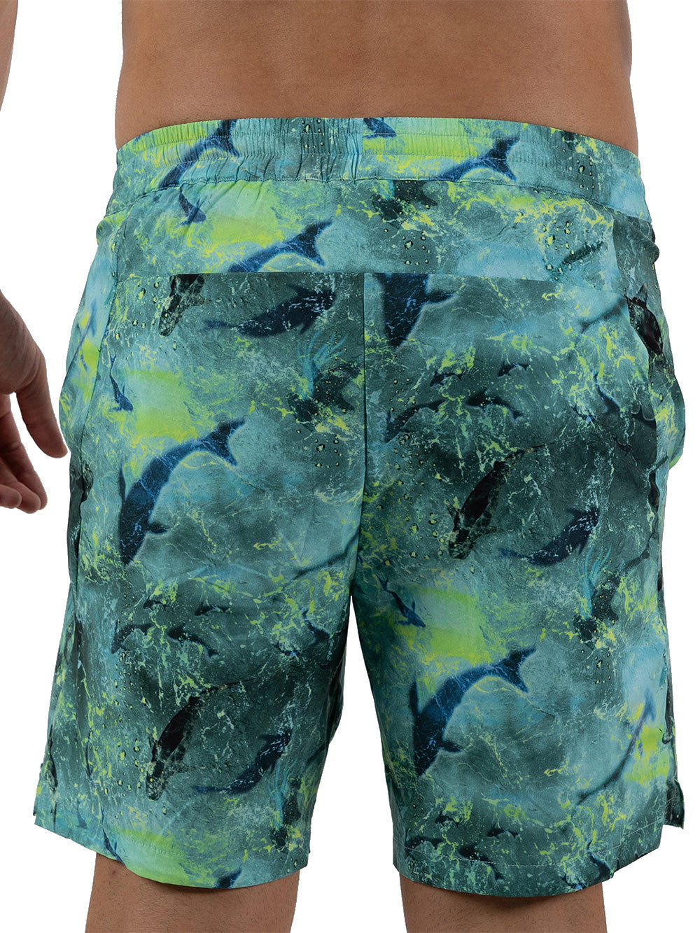 Salty Dog V2 Quick Dry Swim Shorts - Shark Green Lime