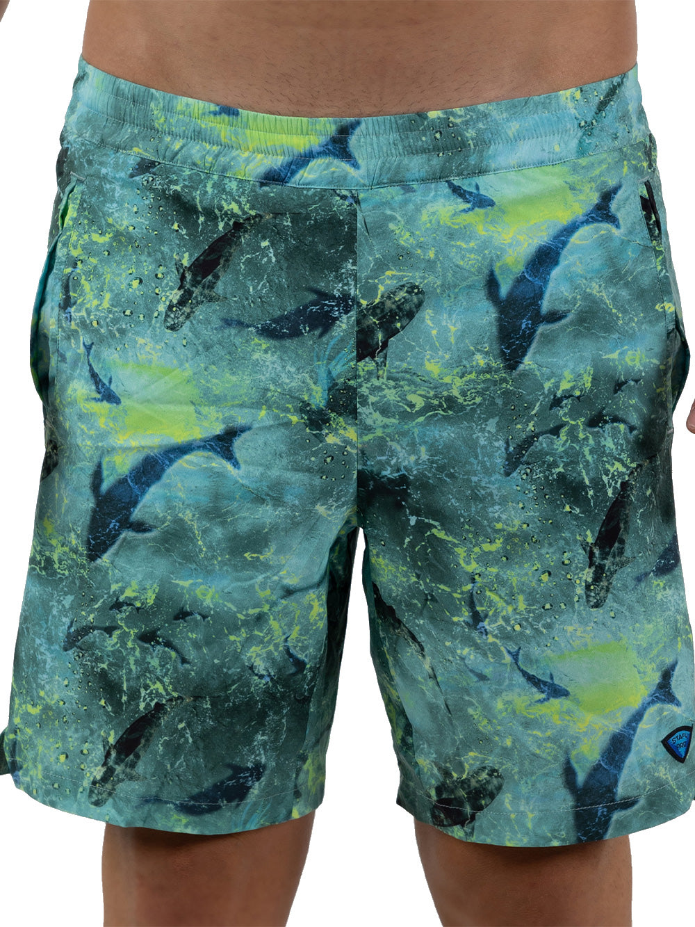 Salty Dog V2 Quick Dry Swim Shorts - Shark Green Lime