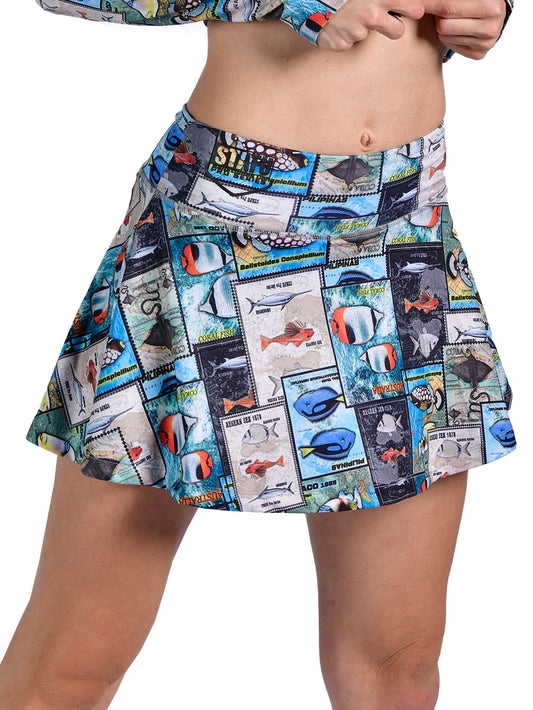 Solana Women's Skirt Shorts - Stamp
