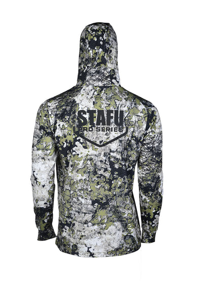 Stratos Kapüşonlu ve Maskeli UPF 40+ Performans T-Shirt - Brich Camo