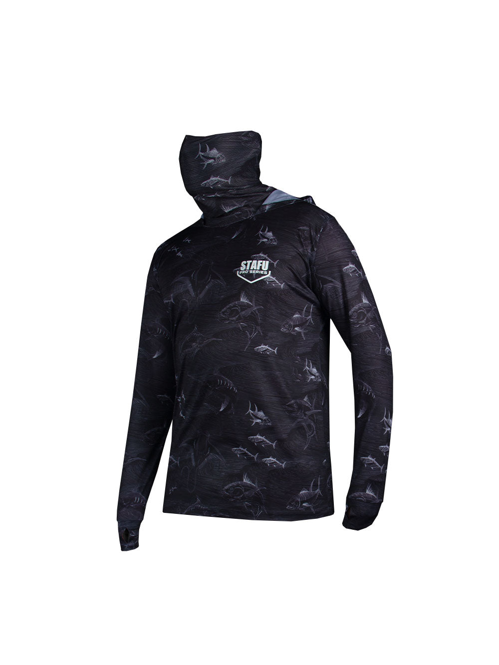 Stratos  Hooded Fishing Shirt - Frenzy Black