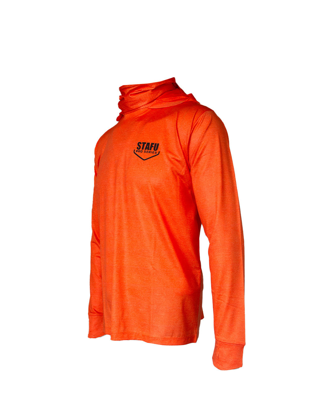 Stratos Kapüşonlu ve Maskeli UPF 40+ Performans T-Shirt - Turuncu