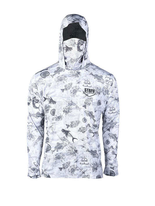 Stratos Kapüşonlu ve Maskeli UPF 40+ Performans T-Shirt - Paleo Grey